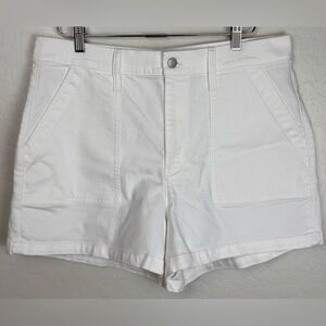 NEW J. Crew Denim Shorts High Waist Big Pockets Casual Preppy Sz 32 White 0934